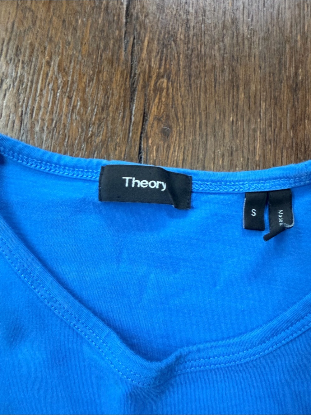 Theory Bright Blue Short Sleeve Tee